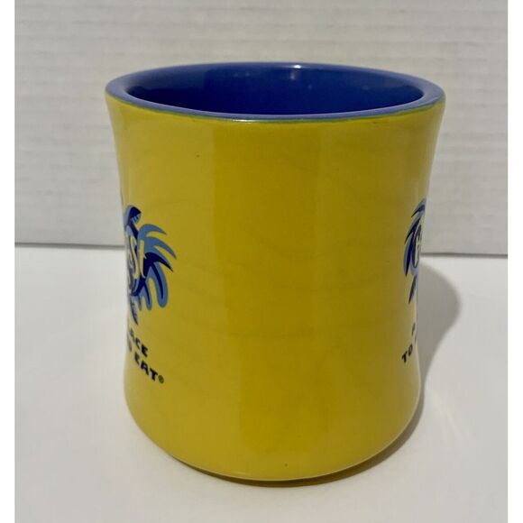 Vintage Rainforest Cafe Coffee Mug 1999 Yellow W/Logo Cup - Picture 4 of 7